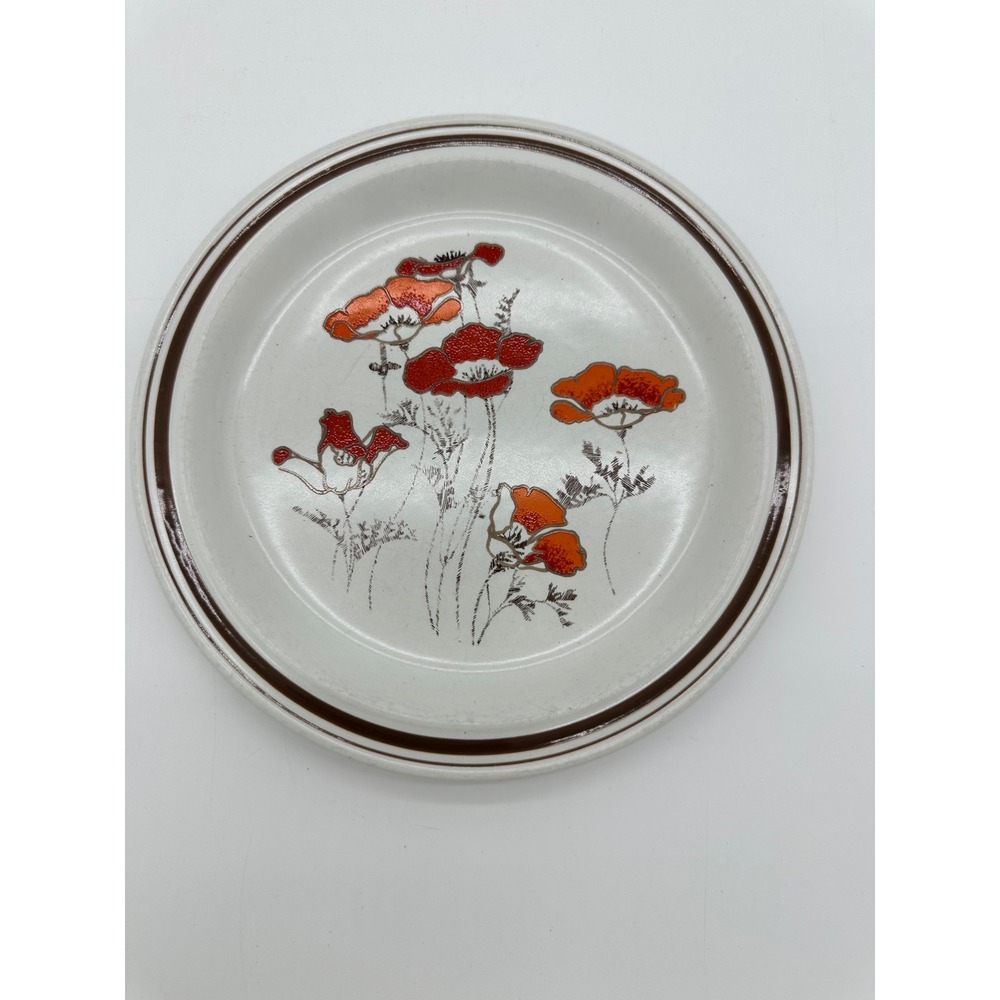 Royal‎ Doulton Bread Plate Lambethware Fieldflower Poppy Floral VTG Cottagecore